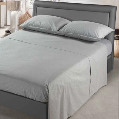 ELSA - Completo letto lenzuolo  a righe in flanella caldo cotone Cavalieri - Immagine 1 di 2
