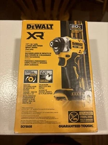 DEWALT DCF860B Avvitatore a percussione coppia elevata 20V 1/4” HEX XR 3 velocità (solo utensile) Nuovo con scatola - Foto 1 di 4