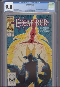 Excalibur #11 CGC 9.8 1989 Marvel Comics Terry Austin Pin-Up copertina posteriore - Foto 1 di 3