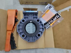 HAYWARD BY140300VL BUTTERFLY VALVE 3" INCH PVC PPL WITH LEVER HANDLE - Picture 1 of 4