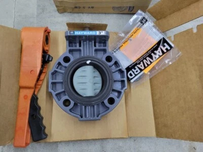 HAYWARD BY140300VL BUTTERFLY VALVE 3" INCH PVC PPL WITH LEVER HANDLE - Image 1 of 4