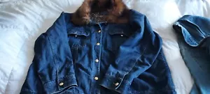 Newton Trading company vintage lined jacket faux fur collar see measurements blu - Picture 1 of 10