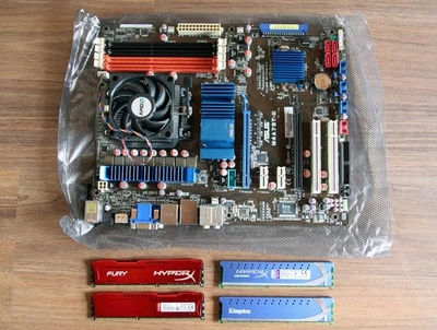 ASUS M4A78T-E + AMD Athlon CPU + 24GB RAM - Bild 1 von 3