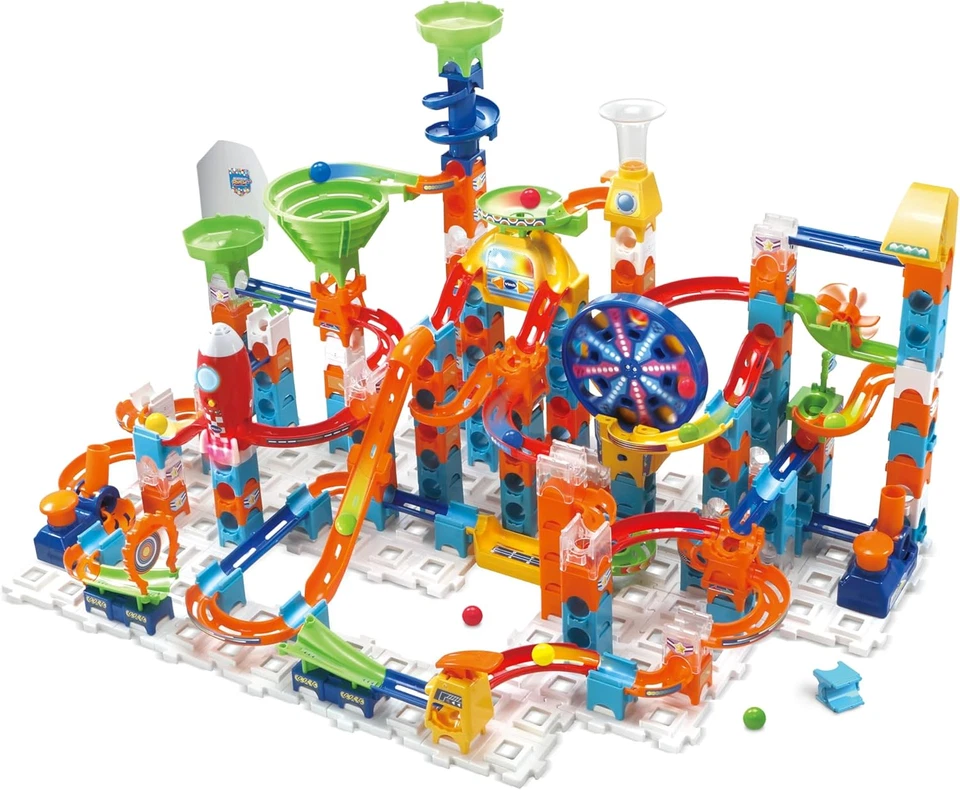 VTech Marble Rush Adventure Set - Construction Toys for Kids with 10 Marbles and
