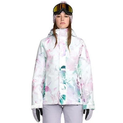 Volcom Bolt Insulated Damen-Skijacke Schnee-Jacke Snowboardjacke Blumen-Print - Bild 1 von 4