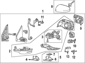 Genuine Honda Mirror Glass 76203-T90-A51 - Picture 1 of 1