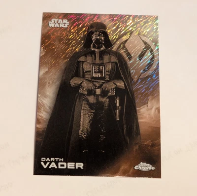 2025 Topps Chrome Star Wars - Darth Vader - Black & White Shimmer #29 SP - Image 1 of 4