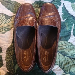 Clarks Bendables braun Echtleder Halbschuh Größe 7 1/2 M Komfort & Flexibilität - Bild 1 von 5