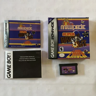  任天堂 Game Boy Advance Super Breakout/Lunar Lander/Millipede 手册和盒 — 第 1/4 张图片