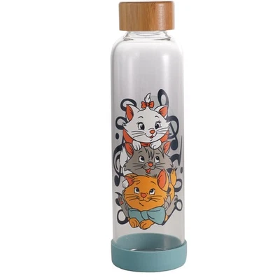 Disney Half Moon Bay The Aristocats Glass Water Bottle - 500ml - Travel Water Bo - Image 1 of 2