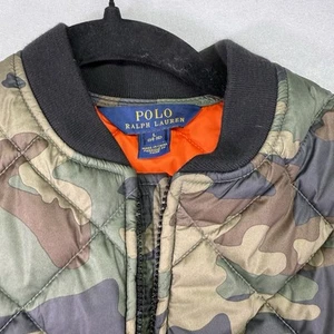 POLO Ralph Lauren Boy's L 14/16 Camouflage/Orange Quilted Zip Vest - Picture 1 of 5