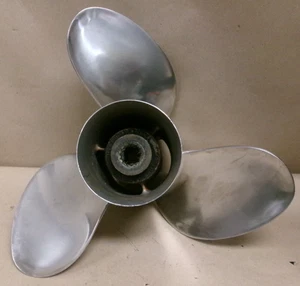 Used Michigan / Vortex Rapture 13.25 x 15 Stainless Outboard Prop # 993103 - Bild 1 von 4