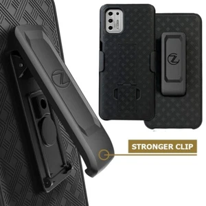 Für Motorola Moto G Stylus 2021 Holster Hülle Slim Robust Stark Gürtelclip SCHWARZ  - Bild 1 von 6