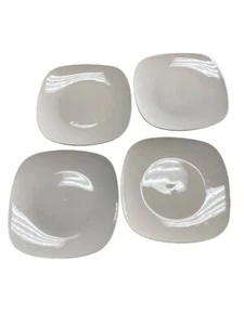 4er Set Royal Norfolk weiße quadratische Teller 7,5" mikrowellen- & spülmaschinenfest Dura - Bild 1 von 4