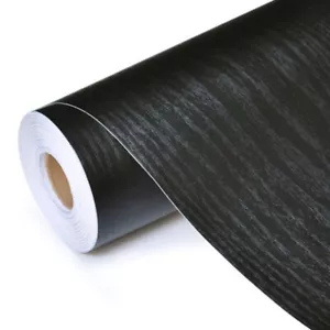 10M Black Wood Grain Wallpaper Self adhesive Peel and Stick Contact Paper Vinyl - Picture 1 of 6