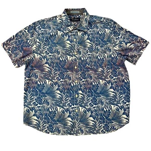 Tommy Bahama Hawaiian Beach Camp Cruise Shirt Floral Top Curved Hem Size XL - Picture 1 of 7