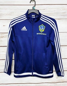 Adidas LA Galaxy Bakersfield Boys Jacket Size L Blue Full Zip Long Sleeve - Picture 1 of 7