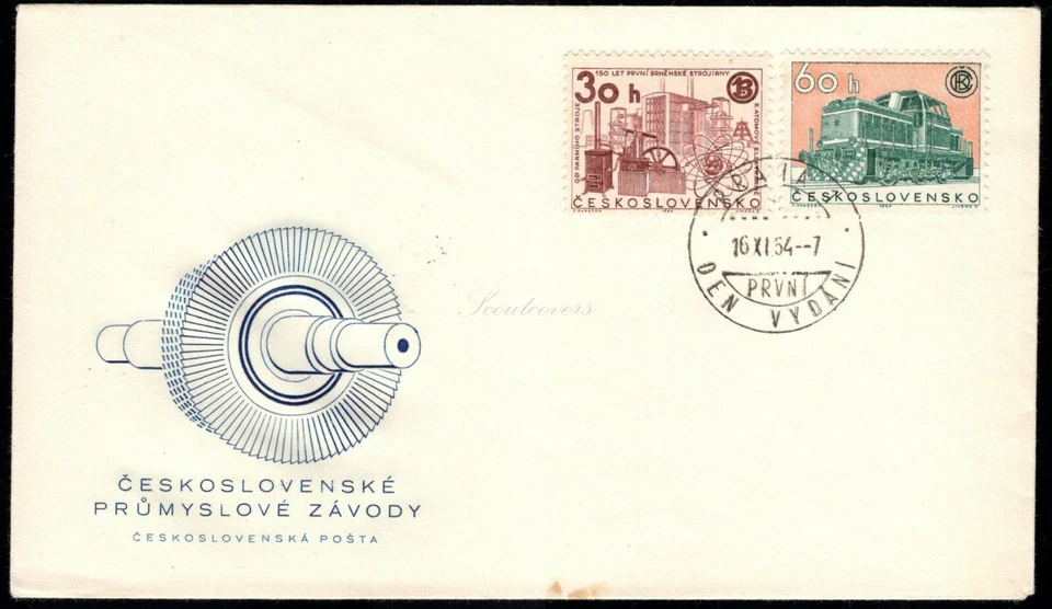 FDC Checoslovaquia 1964, ingeniería checa Foto 1 de 3