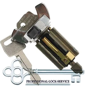 Interruptor de llave de encendido Ford Bronco 80-86 cilindro de bloqueo vaso barril 2 llaves - Imagen 1 de 1