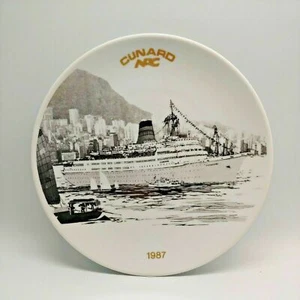 Cunard Sagafjord Cruise 1987 Captains Collectors Plate Norway - Picture 1 of 5