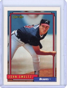 1992 O-PEE-CHEE JOHN SMOLTZ #245 BRAVES HOF AS SHOWN FLAT $1 SHIPPING - Picture 1 of 2