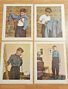 Soviet Vintage posters. Everyday life of school and pupils. 1950s USSR.  30  ## - Picture 1 of 24