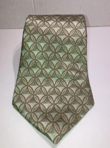 Gianfranco Ruffini Silk Tie Italy Green W/ Gold - Picture 1 of 2