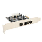 PCI Express Firewire Card With 2 1394B Interface 1 1394A Interface Plug And DOB