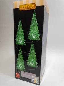 Lemax Xmas Crystal Lighted Tree 3 colors small 94518 set/4 Released 2019 - Picture 1 of 4