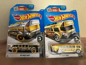 Hot Wheels High Super Chromes School buses lot of 2 - Picture 1 of 6