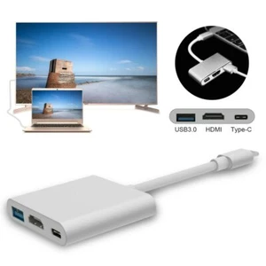 3 in 1 HUB Adapter USB 3.1 Type C Male to USB 3.0 HDMI USB C Female Converter - Picture 1 of 5