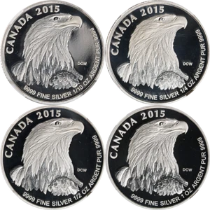 2015 Canada 4 Coin Silver Proof Set - $2-$5 -NGC PF70 Ultra Cameo First Relea... - Picture 1 of 4