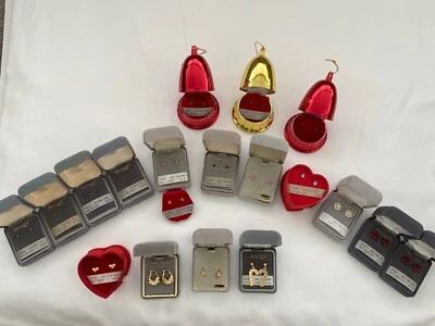 Concepts Pierced Earrings Sensitive Ears 14K Solid Gold & 24K Gold Plated - Image 1 of 4