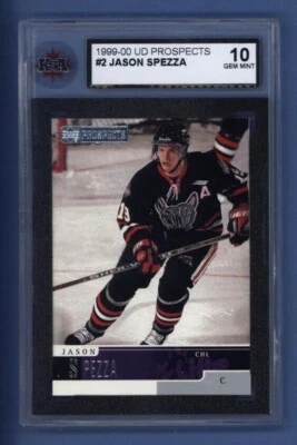 1999-00 UD PROSPECTS #2 JASON SPEZZA KSA 10 GEM MINT CHL Mississauga Ice Dogs - Image 1 of 2