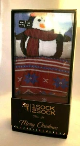 3 pares de calcetines de Navidad para hombre flor de pingüino copo de nieve nuevos en caja nunca usados vUS 8-12 - Imagen 1 de 2