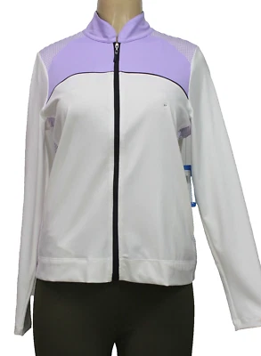 IZOD Perform X Movement Women's Jacket Cool FX Stretch White/Purple Size S - Image 1 of 4