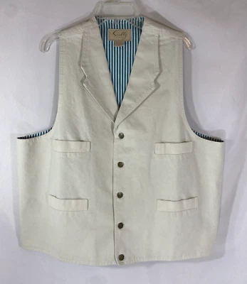 Chaleco blanco Scully Western vintage para hombre talla XXL Foto 1 de 4