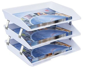 Acrimet Facility 3 Tiers Triple Letter Tray (White Color) - Picture 1 of 4