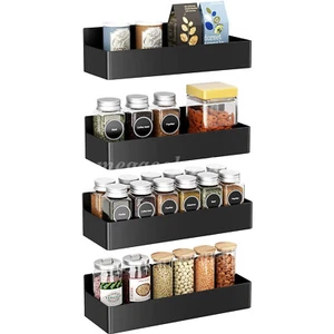 4Pack Magnetic Spice Rack Organizer for Refrigerator Fridge Storage Shelf Holder - Picture 1 of 20