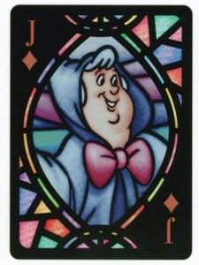 Fairy Godmother 2021 Tenyo Disney Stained Glass Playing Card - Cinderella NM - Picture 1 of 2