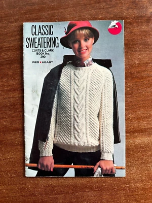 Classic Sweatering; Coats & Clark Book #290; 1980; Red Heart; Staple bound Good - Image 1 of 4