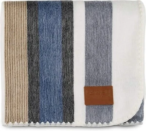 QISU Alpaca Wool Throw Blanket 85x65 | Soft Warm throw (Brown Blue Grey White) - Picture 1 of 5