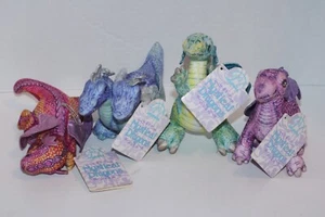 Applause Mystical Dragons 1993 Mini Stuffed Plush Toys Lot of 4 NWT - Picture 1 of 7