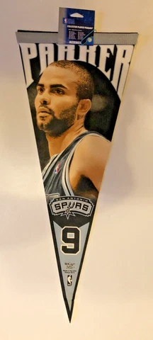 SAN ANTONIO SPURS TONY PARKER NBA BASKETBALL RETRO COLLECTORS PLAYER PENNANT new Cover