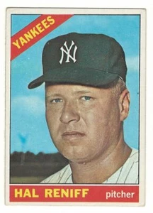 Tarjeta de béisbol 1966 Topps # 68 Hal Reniff Yankees - bonita y sin pliegues - ¡mira!! - Imagen 1 de 2