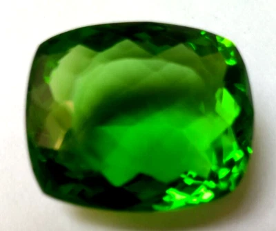 AAA+ Large Green Moldavite 97.20 Ct. Cushion Cut Loose Gemstone for Ring Pendant - Image 1 of 4