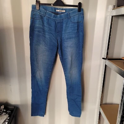 Dorothy Perkins Womens Blue Denim Jeggings Straight Leg UK Size 14R - Image 1 of 4