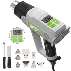Huepar Tools Pistola Termica 10 Accessori Pistola ad Aria Calda con Display Digitale LCD, 122°F- - Foto 1 di 7