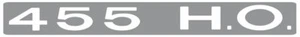 RestoParts White Rear Spoiler Decal 455 H.O. For 1972 Pontiac GTO - Picture 1 of 4