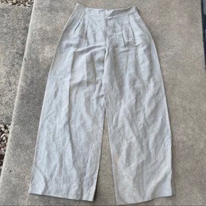 Armani Collezioni Linen Silk Wide Leg Trousers 10 - Picture 1 of 9